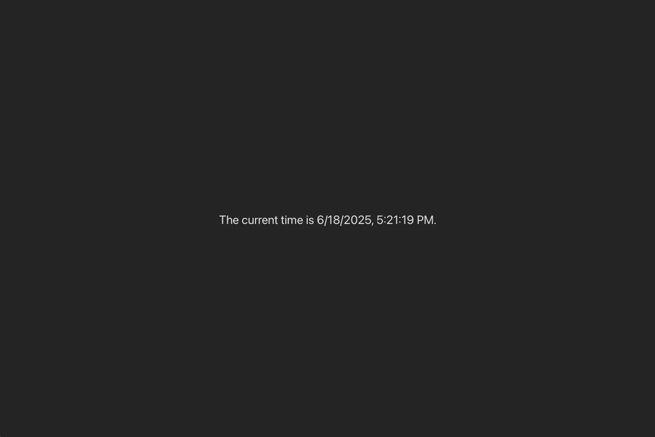 react showing the time from our API endpoint