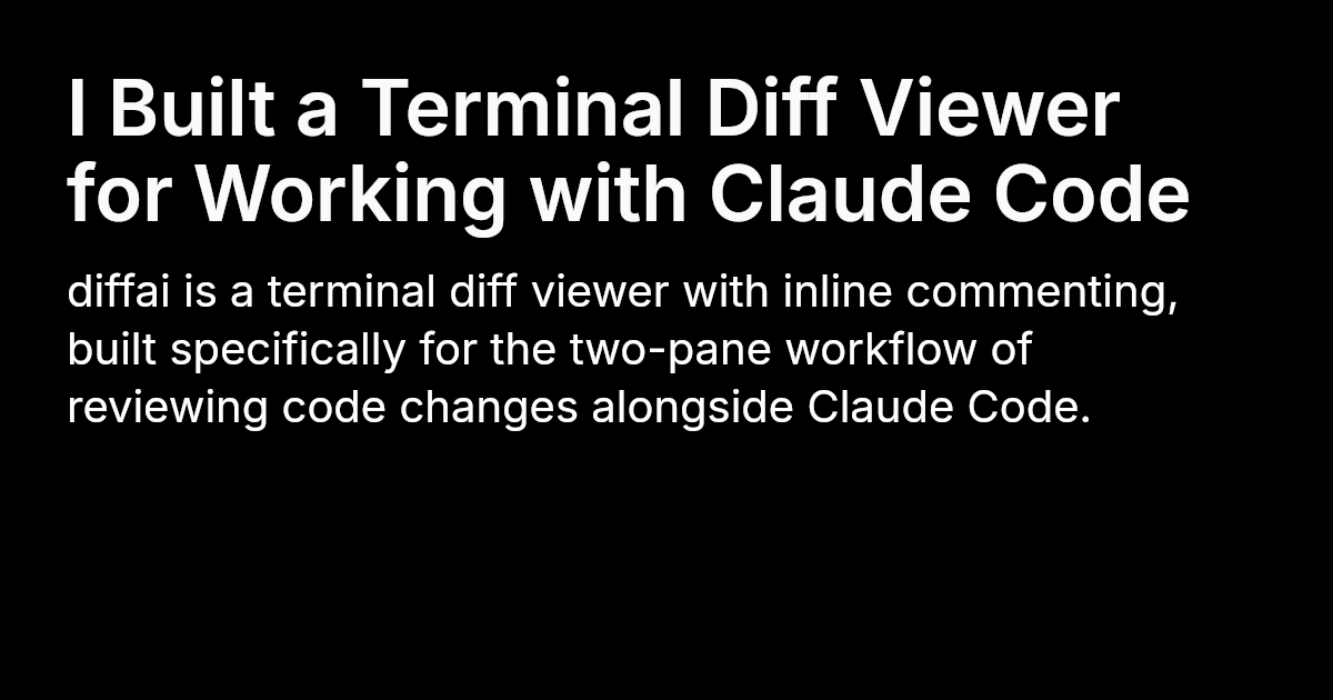 I Built a Terminal Diff Viewer for Working with Claude Code | Josh Finnie